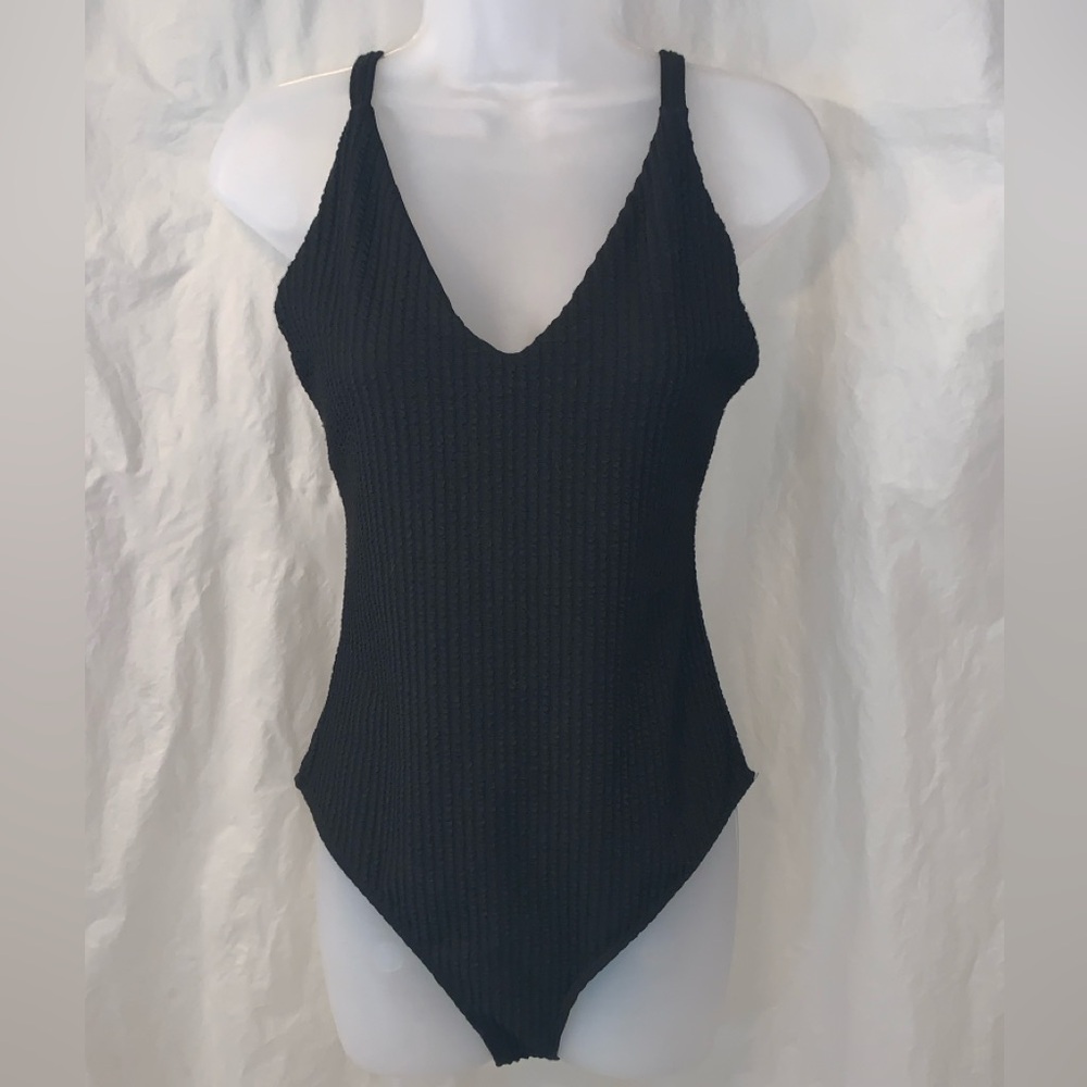 NWT 0X Sexy Sheer Pannel 1 Piece Bathing Suit Plus Size